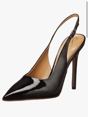 Sam Edelman Hazel Slingback Pump Black size 8.5 3-3/4" stiletto heel